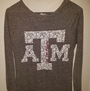 Womens Small Texas A&M Aggies Gray Long Sleeve
